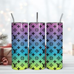 lv 20oz skinny tumbler luxury, fashion designer gift tumbler, fashion girl travel tumbler, fashion women tumbler, fashio