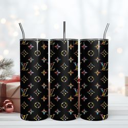 lv 20oz skinny tumbler luxury, fashion designer gift tumbler, fashion girl travel tumbler, fashion women tumbler, fashio