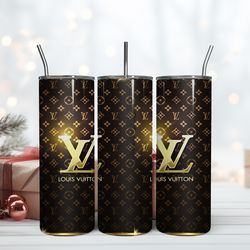 lv 20oz skinny tumbler luxury, fashion designer gift tumbler, fashion girl travel tumbler, fashion women tumbler, fashio