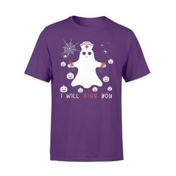 funny ghost nurse i&8217ll stab you halloween t shirt