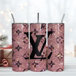 lv 20oz skinny tumbler luxury, fashion designer gift tumbler, fashion girl travel tumbler, fashion women tumbler, fashio