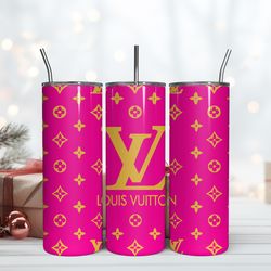 lv 20oz skinny tumbler luxury, fashion designer gift tumbler, fashion girl travel tumbler, fashion women tumbler, fashio