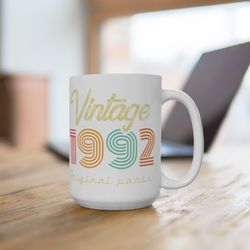 30th birthday vintage 1992 gift for him mug