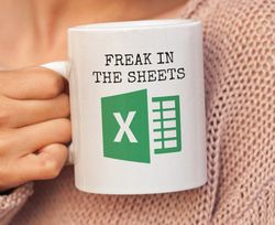 freak in the sheets spreadsheet funny accountant excel tax season mug