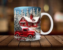3d blue snowman mug sublimation, 3d christmas 11oz, 15oz mug sublimation wrap, digital download mug png, coffee cup tea