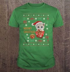 meowy christmas your gift is in the litter box tshirt