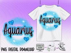 aquarius airbrush png- digital download