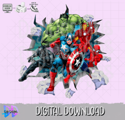 super heros birthday png- digital download