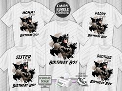 batman birthday png family bundle digital download