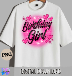 birthday girl png- digital download-