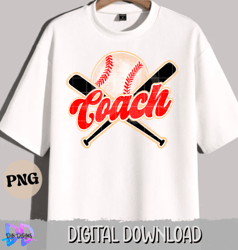 baseball coach png- digital download