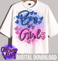 girl or boy png- gender reveal png- digital download