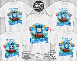 train birthday family bundle png- digital download-sublimation- iron on transfer-clipart