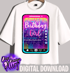 tik tok birthday png- digital download