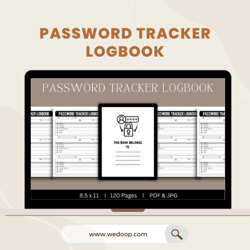 password tracker logbook