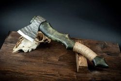 custom handmade high carbon steel viking bearded hatchet hunting tomahawk axe