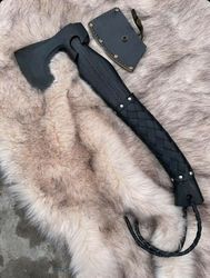 custom handmade high carbon steel viking bearded hatchet hunting tomahawk axe
