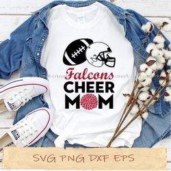 atlanta falcons cheer mom svg, mother day svg, png, file for cricut, instantdownload