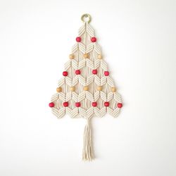 macrame pattern / macrame christmas tree / diy tutorial / wall decor / pdf / intermediate level