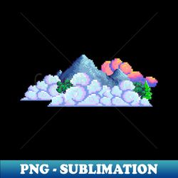 pixel art landscape - professional sublimation digital download - bold & eye-catching