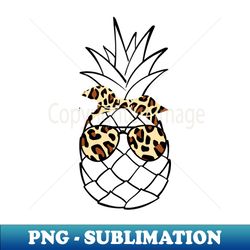 pineapple with headband and sunglasses - decorative sublimation png file - unleash your inner rebellion