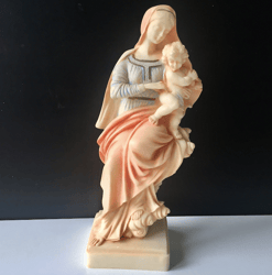 virgin mary & baby jesus statue sculpture, ceramic vintage 1980s, catholic religious spiritual gift