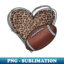 football love shirt football with heart shirt football cheetah shirt gift for football lover football fan shirt football heart shirt - decorative sublimation png file - unlock vibrant sublimation designs