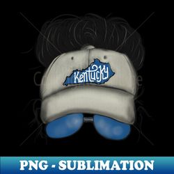 kentucky girl silhouette baseball cap sunglasses - instant sublimation digital download - unleash your creativity