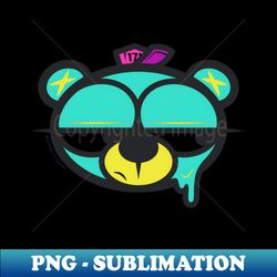 zombie bear head drip - elegant sublimation png download - instantly transform your sublimation projects