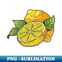 lemon and slices of lemon cartoon - stylish sublimation digital download - create with confidence