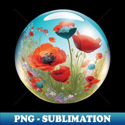 crystal  ball poppies - creative sublimation png download - unleash your creativity