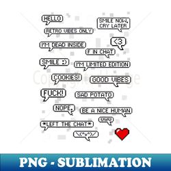 pixelated word bubble pixel chat - unique sublimation png download - defying the norms