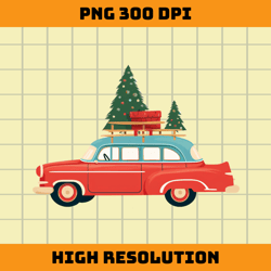 christmas car png sublimation