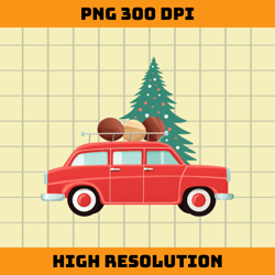 christmas car png sublimation