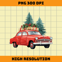 christmas car png sublimation