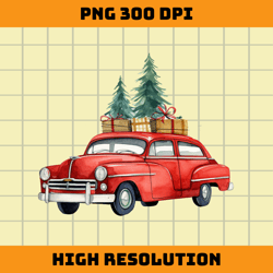 christmas car png sublimation