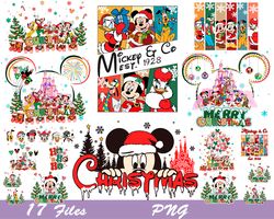 christmas mickey and friends png bundle, bundle merry christmas png, disney christmas mause png, christmas squad png
