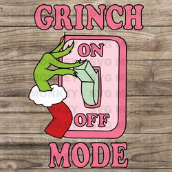 grinch mode on, christmas season, svg and png files, clip art. svg eps dxf png