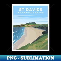 St Davids Beach Pembrokeshire - South Wales - Artistic Sublimation Digital File - Unlock Vibrant Sublimation Designs