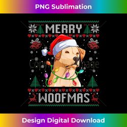 funny merry woofmas labrador retriever dog lovers christmas tank - sophisticated png sublimation file - immerse in creativity with every design
