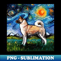 Akita Inu Night - Instant Sublimation Digital Download - Perfect For Creative Projects