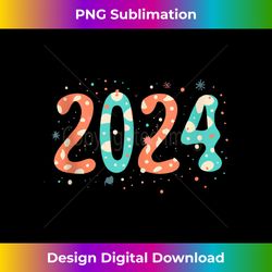 Happy New Year 2024 Hello 2024 Funny Party Family Christmas Tank T - Crafted Sublimation Digital Download - Access the Spectrum of Sublimation Artistry
