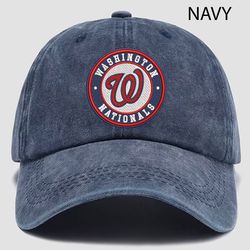 mlb washington nationals embroidered distressed hat, mlb nationals embroidered hat, mlb football team vintage hat