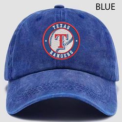 mlb texas rangers embroidered distressed hat, mlb rangers embroidered hat, mlb football team vintage hat