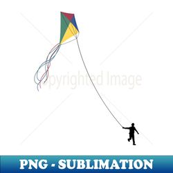 kid flying kite - childrens outdoor play - png sublimation digital download - spice up your sublimation projects