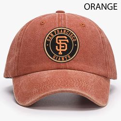 mlb san francisco giants embroidered distressed hat, mlb giants embroidered hat, mlb football team vintage hat