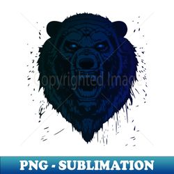 angry grizzly bear - premium png sublimation file - add a festive touch to every day