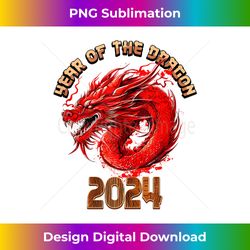 happy new year 2024 - year of the dragon chinese lunar tank - contemporary png sublimation design - infuse everyday with a celebratory spirit