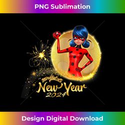 miraculous ladybug happy new year 2024 tank - minimalist sublimation digital file - elevate your style with intricate details