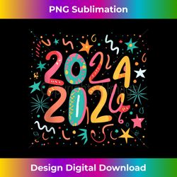 happy new year 2024 hello 2024 funny party family christmas tank to - eco-friendly sublimation png download - craft with boldness and assurance